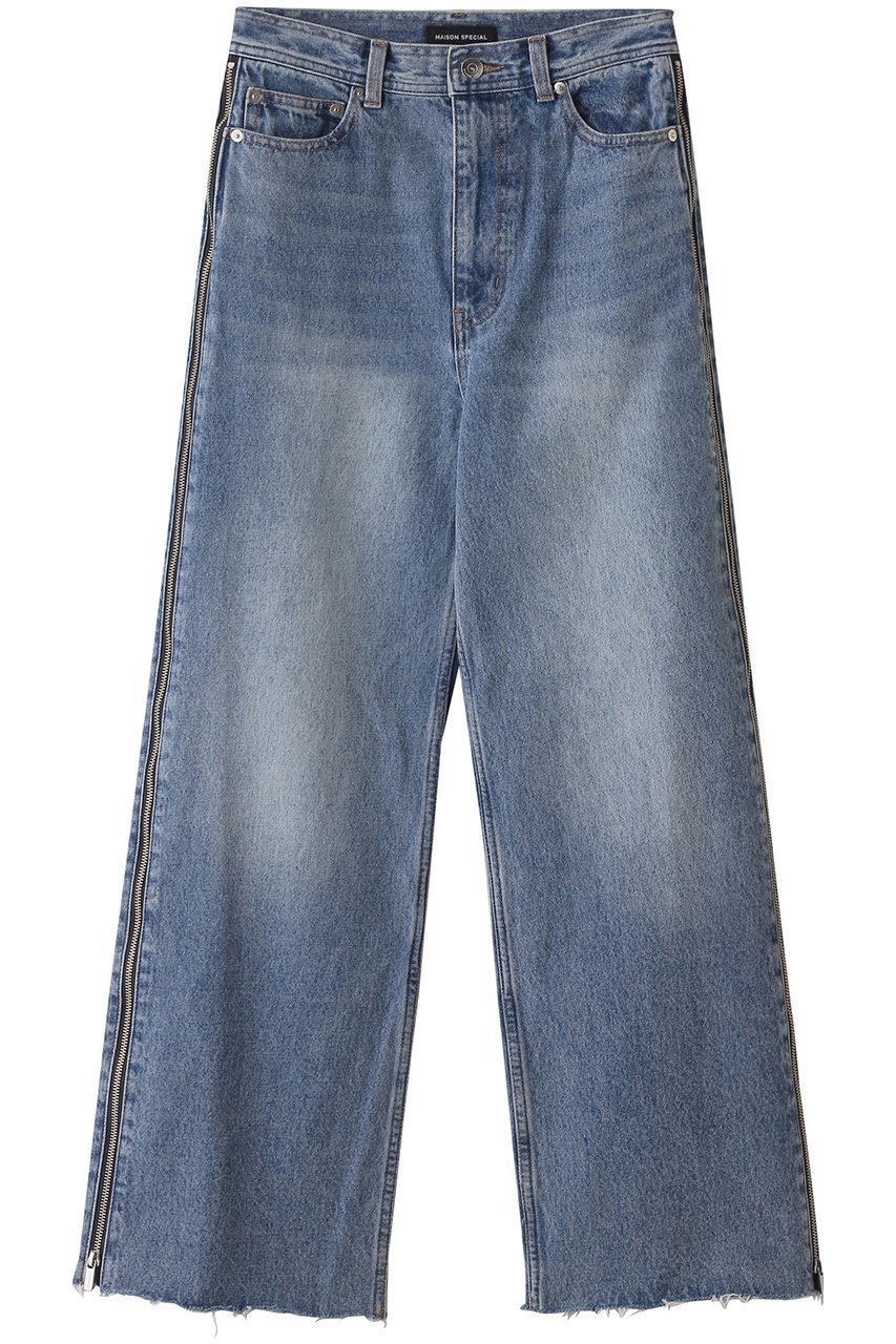 【メゾンスペシャル/MAISON SPECIAL】のSide Long Zip Denim/サイドロングジップデニム インテリア・キッズ・メンズ・レディースファッション・服の通販 founy(ファニー) 　ファッション　Fashion　レディースファッション　Fashion for Women　パンツ　Pants & Trousers　デニムパンツ・ジーンズ・美脚デニム　Denim Jeans & Pants　シンプル　Simple, Minimal　デニム　Denim, Jeans Material　フレア　Flare, Flared　ロング　Long, Long-Length　BLU(ブルー)|ID: prp329100003921200 ipo3291000000036690035