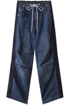 【メゾンスペシャル/MAISON SPECIAL】のDenim Track Pants/デニムトラックパンツ 人気、トレンドファッション・服の通販 founy(ファニー) ファッション Fashion レディースファッション Fashion for Women パンツ Pants & Trousers コンビ Combo, Combination Style タフタ Taffeta, Structured Fabric デニム Denim, Jeans Material ドッキング Docking, Mixed Material ドローコード Drawcord, Drawstring Cord リラックス Relax, Relaxed Fit ヴィンテージ Vintage Style thumbnail BLU(ブルー)|ID: prp329100003921207 ipo3291000000036123393