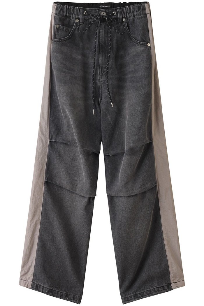 【メゾンスペシャル/MAISON SPECIAL】のDenim Track Pants/デニムトラックパンツ インテリア・キッズ・メンズ・レディースファッション・服の通販 founy(ファニー) https://founy.com/ ファッション Fashion レディースファッション Fashion for Women パンツ Pants & Trousers コンビ Combo, Combination Style タフタ Taffeta, Structured Fabric デニム Denim, Jeans Material ドッキング Docking, Mixed Material ドローコード Drawcord, Drawstring Cord リラックス Relax, Relaxed Fit ヴィンテージ Vintage Style |ID: prp329100003921207 ipo3291000000036751213