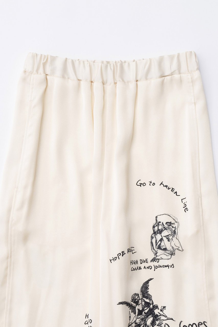 【メゾンスペシャル/MAISON SPECIAL】のDrawing Print Easy Pants/ドローイングプリントイージーパンツ 人気、トレンドファッション・服の通販 founy(ファニー) 　ファッション　Fashion　レディースファッション　Fashion for Women　パンツ　Pants & Trousers　おすすめ　Recommended / Our Picks　サテン　Satin, Glossy Fabric　セットアップ　Set-Up, Coordinated Outfit　ドレープ　Drape, Draping Fabric　プリント　Print, Printed Pattern　リラックス　Relax, Relaxed Fit　ワイド　Wide, Wide Fit　夏　Summer　other-2|ID: prp329100003921209 ipo3291000000032818920