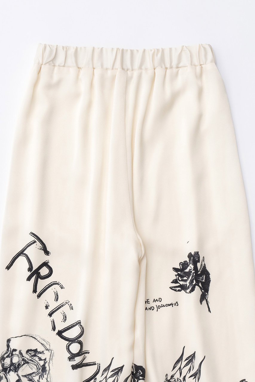【メゾンスペシャル/MAISON SPECIAL】のDrawing Print Easy Pants/ドローイングプリントイージーパンツ 人気、トレンドファッション・服の通販 founy(ファニー) 　ファッション　Fashion　レディースファッション　Fashion for Women　パンツ　Pants & Trousers　おすすめ　Recommended / Our Picks　サテン　Satin, Glossy Fabric　セットアップ　Set-Up, Coordinated Outfit　ドレープ　Drape, Draping Fabric　プリント　Print, Printed Pattern　リラックス　Relax, Relaxed Fit　ワイド　Wide, Wide Fit　夏　Summer　other-5|ID: prp329100003921209 ipo3291000000032818923
