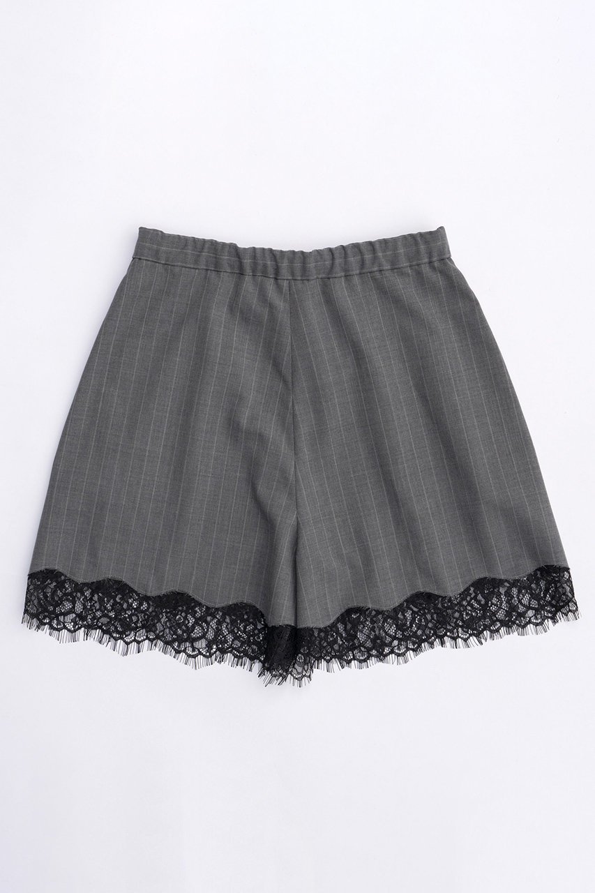 【メゾンスペシャル/MAISON SPECIAL】のPinstripe Lace Shorts/ピンストライプレースショートパンツ 人気、トレンドファッション・服の通販 founy(ファニー) 　ファッション　Fashion　レディースファッション　Fashion for Women　パンツ　Pants & Trousers　ショートパンツ・ハーフパンツ　High-Waisted & Relaxed Shorts　おすすめ　Recommended / Our Picks　キャミソール　Camisole, Spaghetti Strap Top　ショート　Short, Short Length　ストライプ　Stripe, Striped Pattern　スラックス　Slacks, Dress Pants　スーツ　Suit, Formalwear　セットアップ　Set-Up, Coordinated Outfit　メタル　Metal, Metal Parts　レース　Lace, Lace Fabric　ロンパース　Romper, Jumpsuit　other-3|ID: prp329100003921211 ipo3291000000035693476