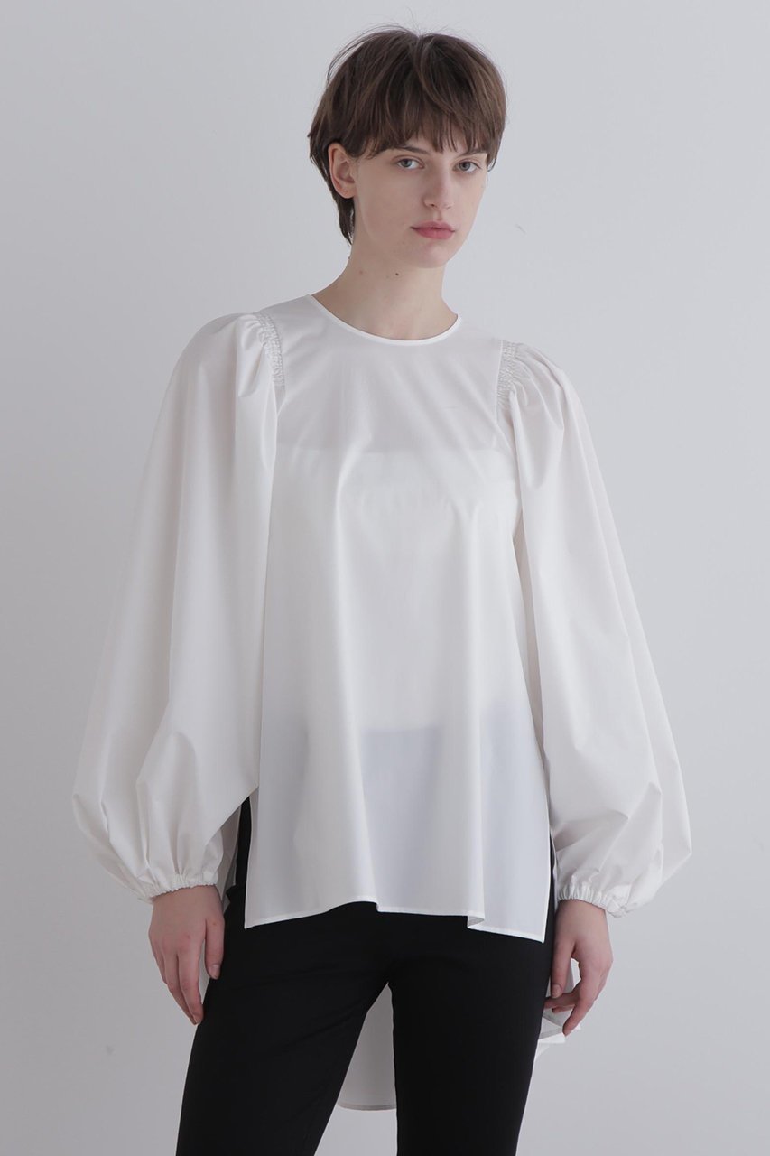 【ル フィル/LE PHIL】のSOLOTEXブロードギャザーブラウス 人気、トレンドファッション・服の通販 founy(ファニー) ファッション Fashion レディースファッション Fashion for Women トップス・カットソー Cut & Sew Tops シャツ・ブラウス・オフィスカジュアル Elegant Blouses & Button-Ups コンパクト Compact, Small Size スリーブ Sleeve, Long Sleeve / Short Sleeve フォルム Silhouette, Form ブロード Broadcloth, Fine Cotton ロング Long, Long-Length 再入荷 Restock / Back in Stock 定番 Standard, Basic Item other-1|ID: prp329100003921217 ipo3291000000034615359