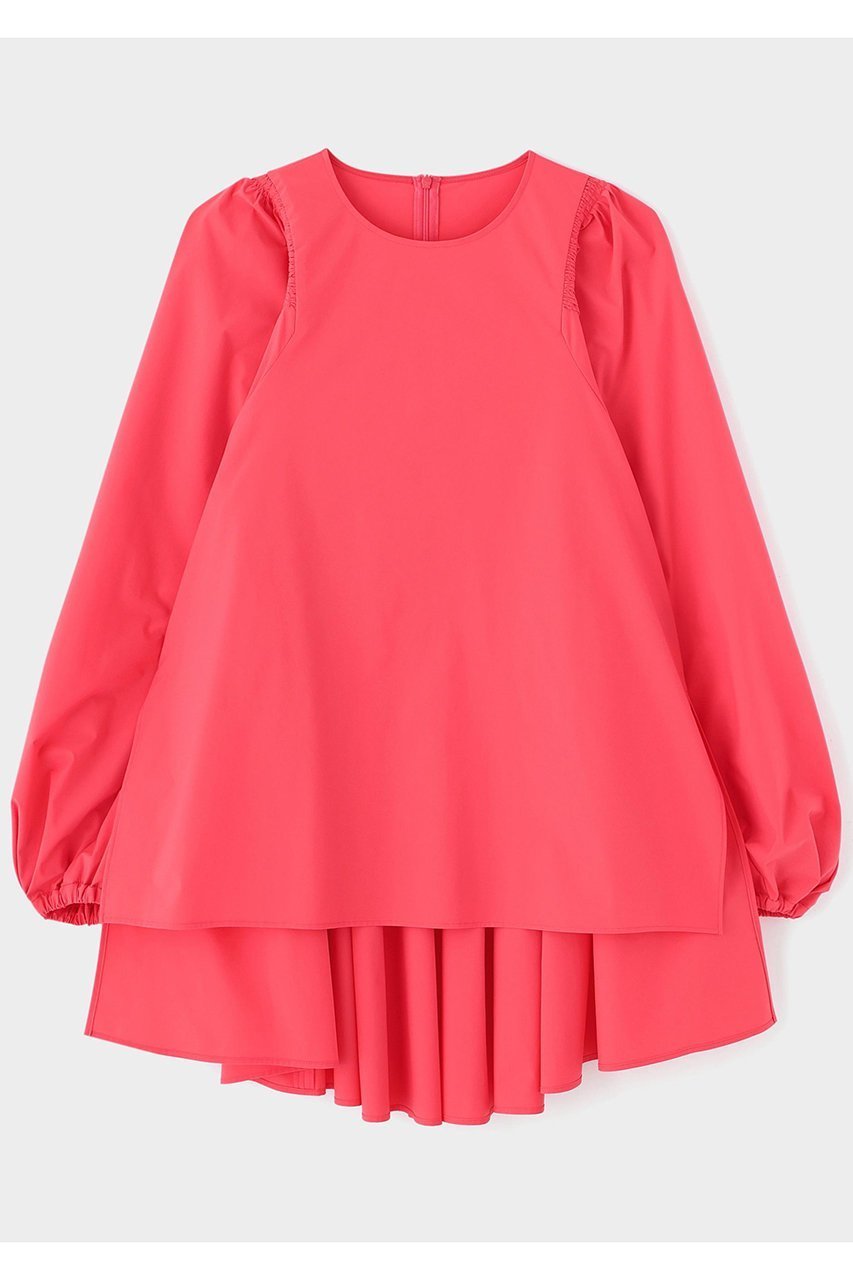 【ル フィル/LE PHIL】のSOLOTEXブロードギャザーブラウス インテリア・キッズ・メンズ・レディースファッション・服の通販 founy(ファニー) 　ファッション　Fashion　レディースファッション　Fashion for Women　トップス・カットソー　Cut & Sew Tops　シャツ・ブラウス・オフィスカジュアル　Elegant Blouses & Button-Ups　コンパクト　Compact, Small Size　スリーブ　Sleeve, Long Sleeve / Short Sleeve　フォルム　Silhouette, Form　ブロード　Broadcloth, Fine Cotton　ロング　Long, Long-Length　定番　Standard, Basic Item　ピンク|ID: prp329100003921217 ipo3291000000034778624