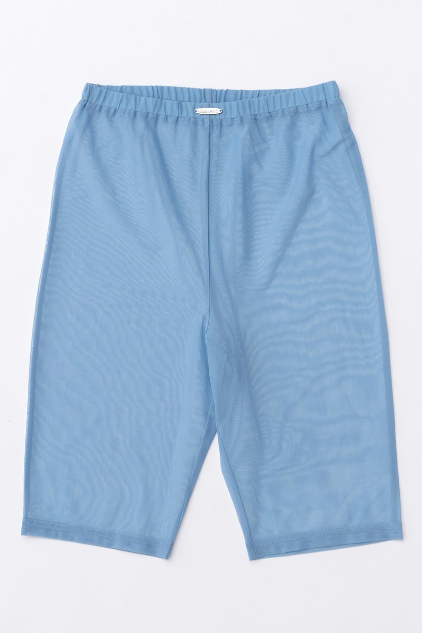 【メゾンスペシャル/MAISON SPECIAL】のSee-through Cycle Pants/シースルーサイクルパンツ インテリア・キッズ・メンズ・レディースファッション・服の通販 founy(ファニー) 　ファッション　Fashion　レディースファッション　Fashion for Women　パンツ　Pants & Trousers　ショートパンツ・ハーフパンツ　High-Waisted & Relaxed Shorts　シアー　Sheer, See-Through　ショート　Short, Short Length　トレンド　Trend, Trending Now　プレート　Plate, Dish　メタル　Metal, Metal Parts　メッシュ　Mesh, Net Fabric　BLU(ブルー)|ID: prp329100003921219 ipo3291000000032820592