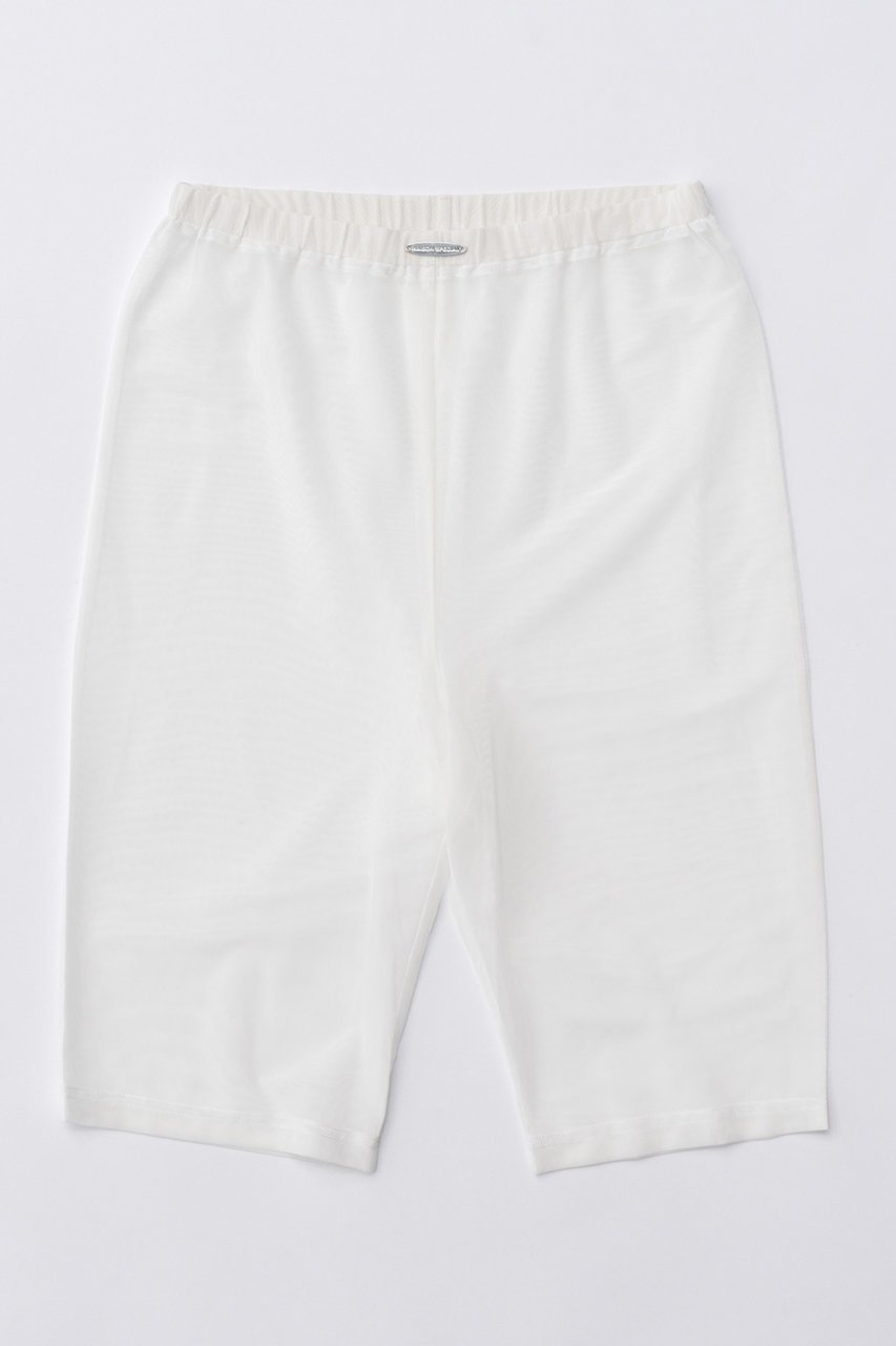 【メゾンスペシャル/MAISON SPECIAL】のSee-through Cycle Pants/シースルーサイクルパンツ インテリア・キッズ・メンズ・レディースファッション・服の通販 founy(ファニー) 　ファッション　Fashion　レディースファッション　Fashion for Women　パンツ　Pants & Trousers　ショートパンツ・ハーフパンツ　High-Waisted & Relaxed Shorts　シアー　Sheer, See-Through　ショート　Short, Short Length　トレンド　Trend, Trending Now　プレート　Plate, Dish　メタル　Metal, Metal Parts　メッシュ　Mesh, Net Fabric　WHT(ホワイト)|ID: prp329100003921219 ipo3291000000032820593
