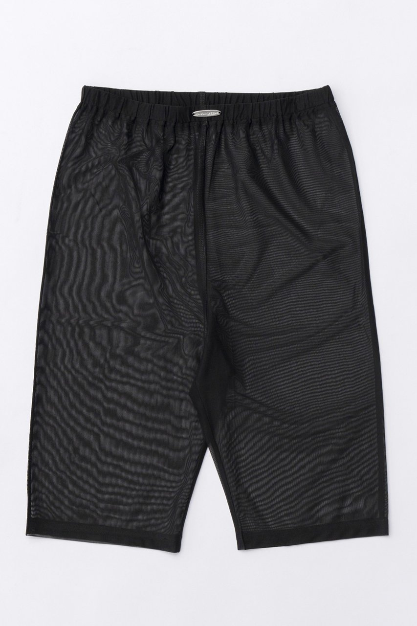 【メゾンスペシャル/MAISON SPECIAL】のSee-through Cycle Pants/シースルーサイクルパンツ インテリア・キッズ・メンズ・レディースファッション・服の通販 founy(ファウニー) 　ファッション　Fashion　レディースファッション　Fashion for Women　パンツ　Pants & Trousers　ショートパンツ・ハーフパンツ　High-Waisted & Relaxed Shorts　シアー　Sheer, See-Through　ショート　Short, Short Length　トレンド　Trend, Trending Now　プレート　Plate, Dish　メタル　Metal, Metal Parts　メッシュ　Mesh, Net Fabric　BLK(ブラック)|ID: prp329100003921219 ipo3291000000036751317