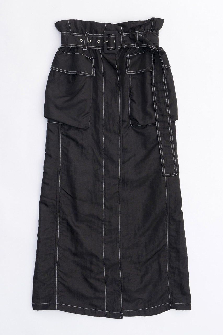 【メゾンスペシャル/MAISON SPECIAL】のPaper Bag Maxi Skirt/ペーパーバッグマキシスカート インテリア・キッズ・メンズ・レディースファッション・服の通販 founy(ファニー) 　ファッション　Fashion　レディースファッション　WOMEN　スカート　Skirt　ロングスカート　Long Skirt　スリット　Slit　フロント　Front　ポケット　Pocket　マキシ　Maxi　ロング　Long　BLK(ブラック)|ID: prp329100003921224 ipo3291000000025881844