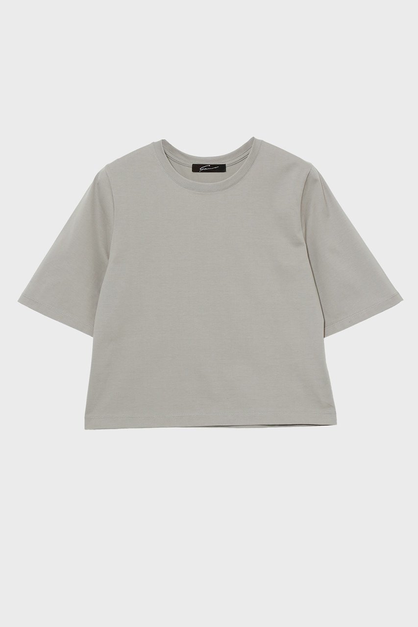 【スタニングルアー/STUNNING LURE】のウルティマコットンTシャツ インテリア・キッズ・メンズ・レディースファッション・服の通販 founy(ファニー) 　ファッション　Fashion　レディースファッション　Fashion for Women　トップス・カットソー　Cut & Sew Tops　シャツ・ブラウス・オフィスカジュアル　Elegant Blouses & Button-Ups　ロングTシャツ・Tシャツ　Longline T-Shirts & Tees　カットソー・ベーシックTシャツ　Cut-and-Sewn Tops / Stretch Tees & Basics　ショート　Short, Short Length　スリーブ　Sleeve, Long Sleeve / Short Sleeve　バランス　Balance, Style Balance　グレー|ID: prp329100003921242 ipo3291000000032930260