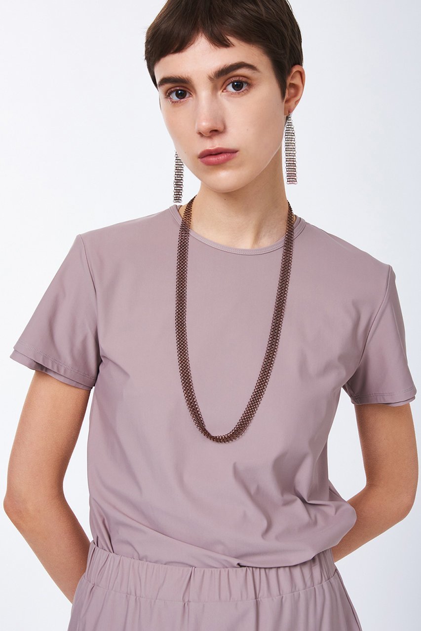 【スタニングルアー/STUNNING LURE】のスイムジャージTシャツ 人気、トレンドファッション・服の通販 founy(ファニー) 　ファッション　Fashion　レディースファッション　WOMEN　トップス・カットソー　Tops/Tshirt　シャツ/ブラウス　Shirts/Blouses　ロング / Tシャツ　T-Shirts　カットソー　Cut and Sewn　イタリア　Italy　コンパクト　Compact　ショート　Short　ジャージ　Jersey　ジャージー　Jersey　ストレッチ　Stretch　スポーティ　Sporty　スリーブ　Sleeve　夏　Summer　other-4|ID: prp329100003921246 ipo3291000000031462957