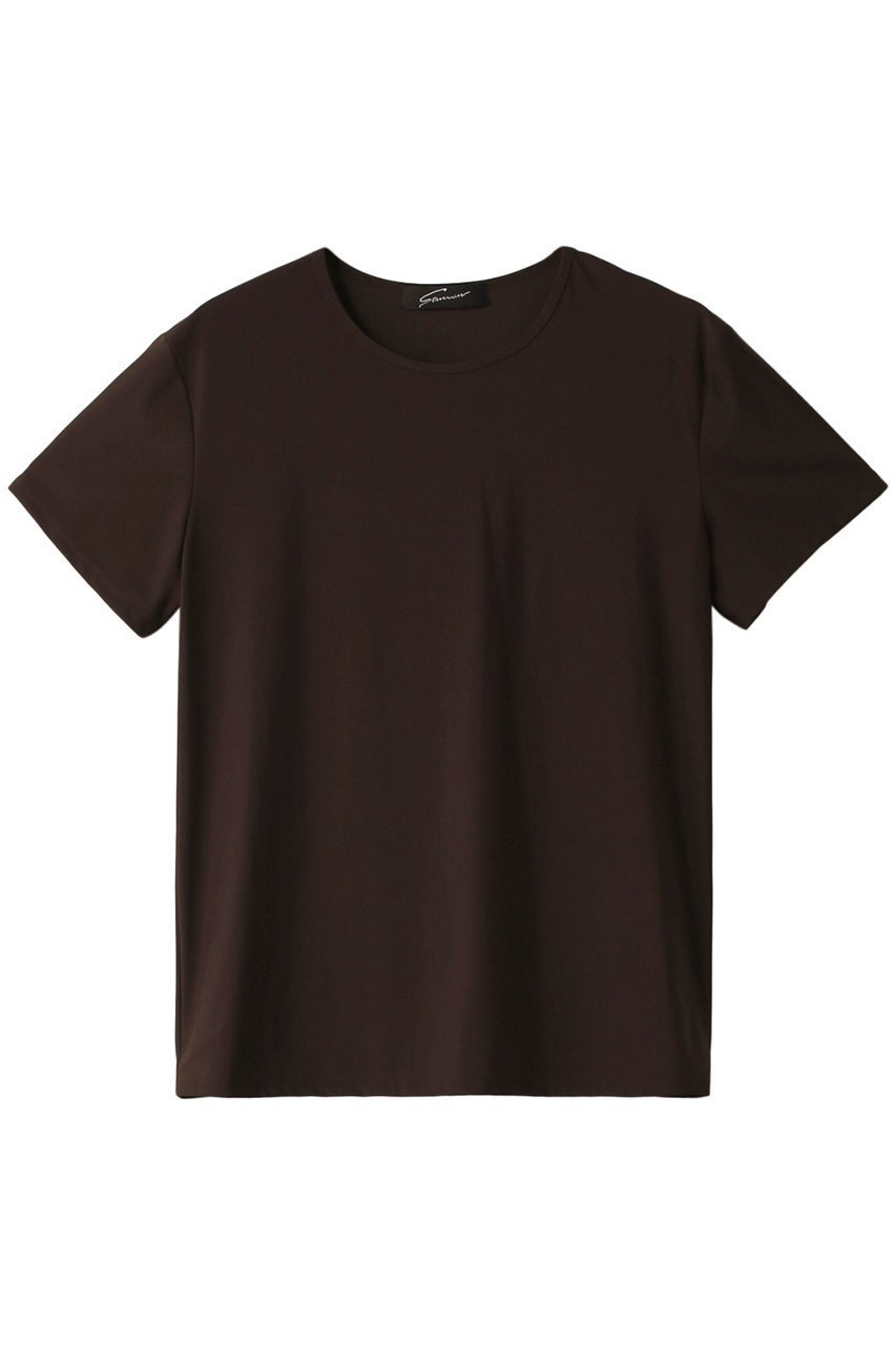 【スタニングルアー/STUNNING LURE】のスイムジャージTシャツ インテリア・キッズ・メンズ・レディースファッション・服の通販 founy(ファニー) 　ファッション　Fashion　レディースファッション　Fashion for Women　トップス・カットソー　Cut & Sew Tops　シャツ・ブラウス・オフィスカジュアル　Elegant Blouses & Button-Ups　ロングTシャツ・Tシャツ　Longline T-Shirts & Tees　カットソー・ベーシックTシャツ　Cut-and-Sewn Tops / Stretch Tees & Basics　イタリア　Italy　コンパクト　Compact, Small Size　ショート　Short, Short Length　ストレッチ　Stretch, Stretchy Fabric　スポーティ　Sporty, Casual Athletic　スリーブ　Sleeve, Long Sleeve / Short Sleeve　夏　Summer　ダークブラウン|ID: prp329100003921246 ipo3291000000032930323