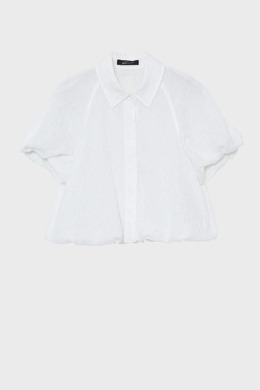 STUNNING LURE◆フラッフィージャガードトップ/半袖ブラウス/M/ポリエステル/BLK/111180142400 item343135571301-1-2.jpg