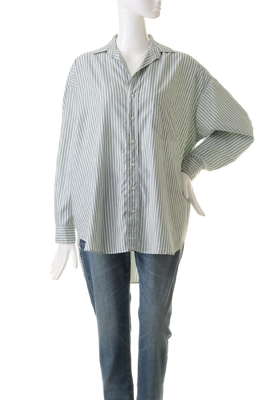 【フランク&アイリーン/Frank&Eileen】のSHIRLEY イタリアンコットン ストライプボタンアップシャツ 人気、トレンドファッション・服の通販 founy(ファニー) 　ファッション　Fashion　レディースファッション　WOMEN　トップス・カットソー　Tops/Tshirt　シャツ/ブラウス　Shirts/Blouses　スキニー　Skinny　スタイリッシュ　Stylish　ストライプ　Stripe　スリーブ　Sleeve　ボトム　Bottom　ロング　Long　エレガント 上品　Elegant　other-2|ID: prp329100003921294 ipo3291000000031408633