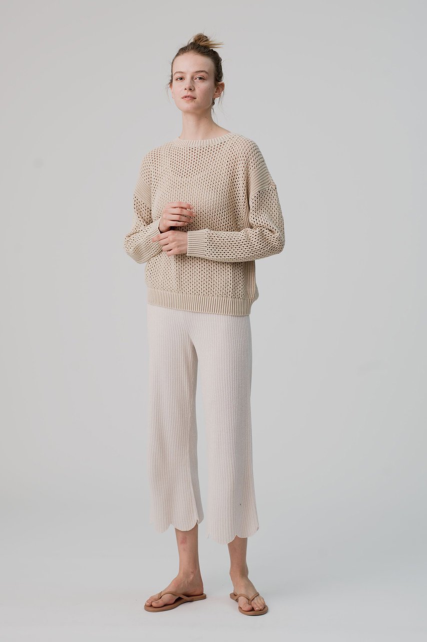 【ベアフット ドリームズ/BAREFOOT DREAMS】のコージーシックウルトラライト スカラップクロップドパンツ 人気、トレンドファッション・服の通販 founy(ファニー) 　ファッション　Fashion　レディースファッション　Fashion for Women　パンツ　Pants & Trousers　クロップド　Cropped, Short Length　スカラップ　Scallop, Scalloped Edge　フィット　Fit, Slim Fit　リラックス　Relax, Relaxed Fit　旅行　Travel　other-8|ID: prp329100003921304 ipo3291000000035517652