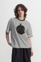 【プレインピープル/PLAIN PEOPLE】のアニマル柄プリント半袖Tシャツ ボーダー(レコード盤とねずみ)|ID: prp329100003922371 ipo3291000000035379637