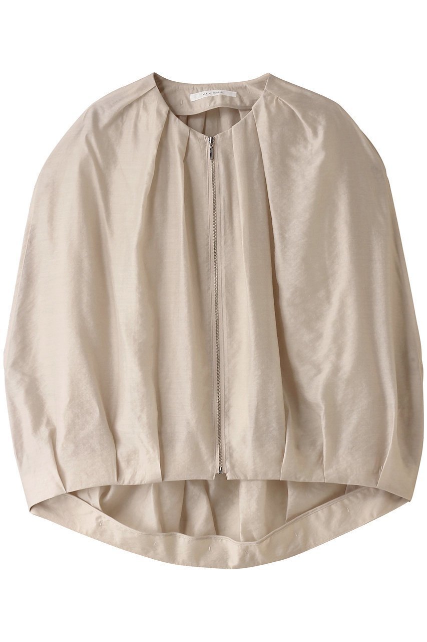 【プレインピープル/PLAIN PEOPLE】のシアーキュプラジップブルゾン インテリア・キッズ・メンズ・レディースファッション・服の通販 founy(ファニー) 　ファッション　Fashion　レディースファッション　Fashion for Women　アウター　Coat / Outerwear Collection　レディースジャケット・軽アウター　Jackets　ブルゾンジャケット・スポーティアウター　Blouson Jackets　カッティング　Cutting Detail　シアー　Sheer, See-Through　ジップ　Zip, Zipper　ジャケット　Jacket, Outerwear　バランス　Balance, Style Balance　ブルゾン　Blouson, Bomber Jacket　ボトム　Bottoms, Lower Wear　ロング　Long, Long-Length　ライトベージュ|ID: prp329100003922375 ipo3291000000032957025