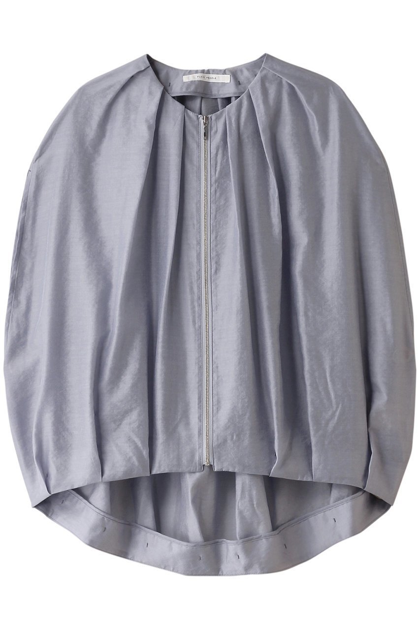 【プレインピープル/PLAIN PEOPLE】のシアーキュプラジップブルゾン インテリア・キッズ・メンズ・レディースファッション・服の通販 founy(ファニー) 　ファッション　Fashion　レディースファッション　Fashion for Women　アウター　Coat / Outerwear Collection　レディースジャケット・軽アウター　Jackets　ブルゾンジャケット・スポーティアウター　Blouson Jackets　カッティング　Cutting Detail　シアー　Sheer, See-Through　ジップ　Zip, Zipper　ジャケット　Jacket, Outerwear　バランス　Balance, Style Balance　ブルゾン　Blouson, Bomber Jacket　ボトム　Bottoms, Lower Wear　ロング　Long, Long-Length　ブルーグレー|ID: prp329100003922375 ipo3291000000032957032