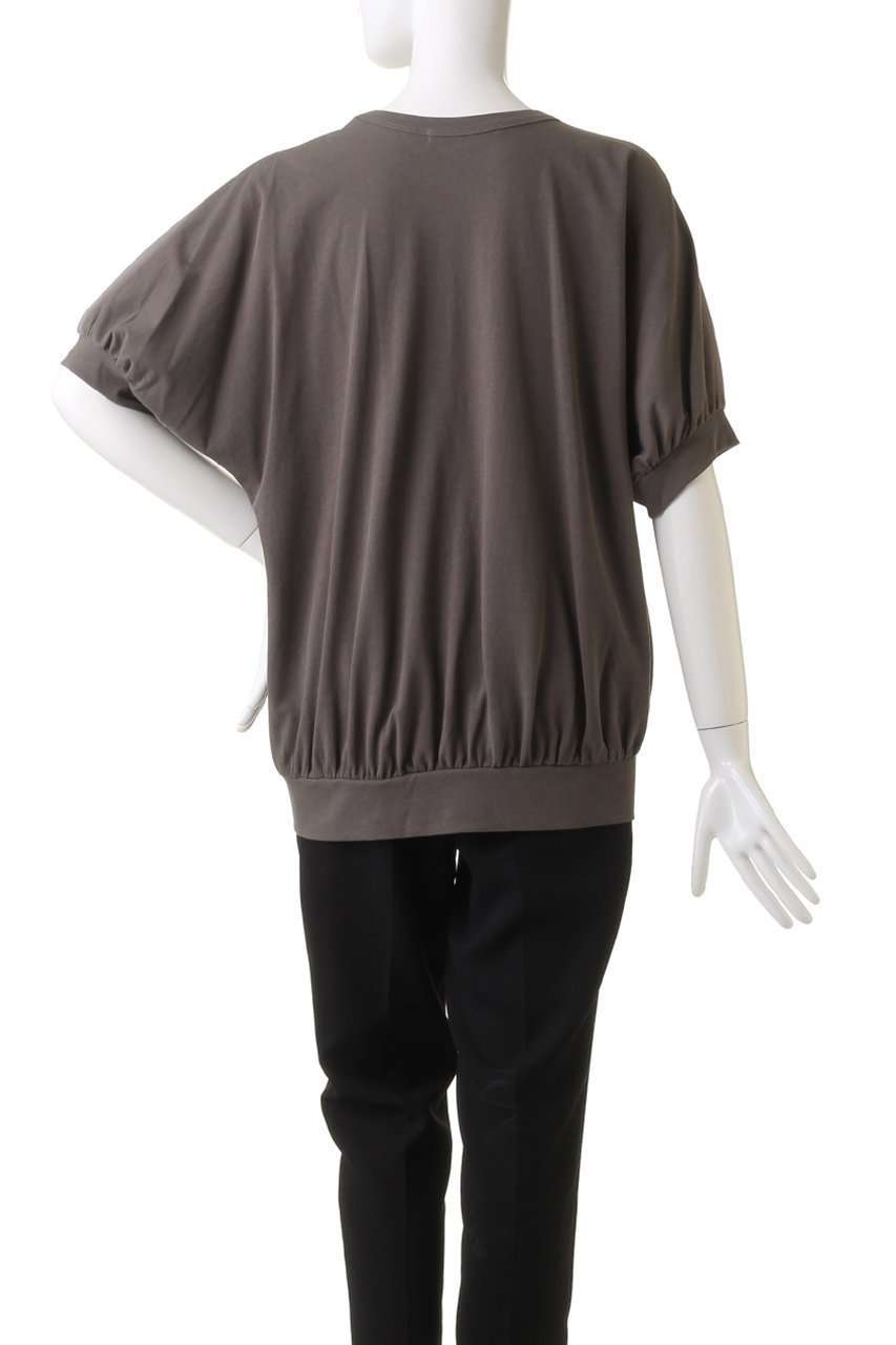 【プレインピープル/PLAIN PEOPLE】のヴィンテージレアルツイスト×サテン半袖ギャザープルオーバー 人気、トレンドファッション・服の通販 founy(ファニー) 　ファッション　Fashion　レディースファッション　Fashion for Women　トップス・カットソー　Cut & Sew Tops　シャツ・ブラウス・オフィスカジュアル　Elegant Blouses & Button-Ups　ロングTシャツ・Tシャツ　Longline T-Shirts & Tees　ベスト&ジレ / 重ね着スタイル　Vests & Gilets　カジュアルプルオーバー・ニットトップス　Pullovers & Knit Tops / Casual Pullovers　カットソー・ベーシックTシャツ　Cut-and-Sewn Tops / Stretch Tees & Basics　ギャザー　Gathered, Ruffled　サテン　Satin, Glossy Fabric　ショート　Short, Short Length　スリーブ　Sleeve, Long Sleeve / Short Sleeve　ツイル　Twist, Twisted Detail　フロント　Front, Front Design　ブラウジング　Blouson Silhouette, Cinched Waist　半袖　Short Sleeve, Half Sleeve　other-4|ID: prp329100003922377 ipo3291000000035041466