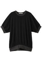 【プレインピープル/PLAIN PEOPLE】のヴィンテージレアルツイスト×サテン半袖ギャザープルオーバー チャコールグレー|ID: prp329100003922377 ipo3291000000035681835