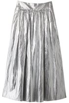 【プルミエ アロンディスモン/1er Arrondissement】のシルバーコットンリネンギャザースカート 人気、トレンドファッション・服の通販 founy(ファニー) ファッション Fashion レディースファッション WOMEN スカート Skirt ロングスカート Long Skirt イタリア Italy シルバー Silver プリント Print メタリック Metallic リネン Linen ロング Long thumbnail シルバー|ID: prp329100003922388 ipo3291000000025891711