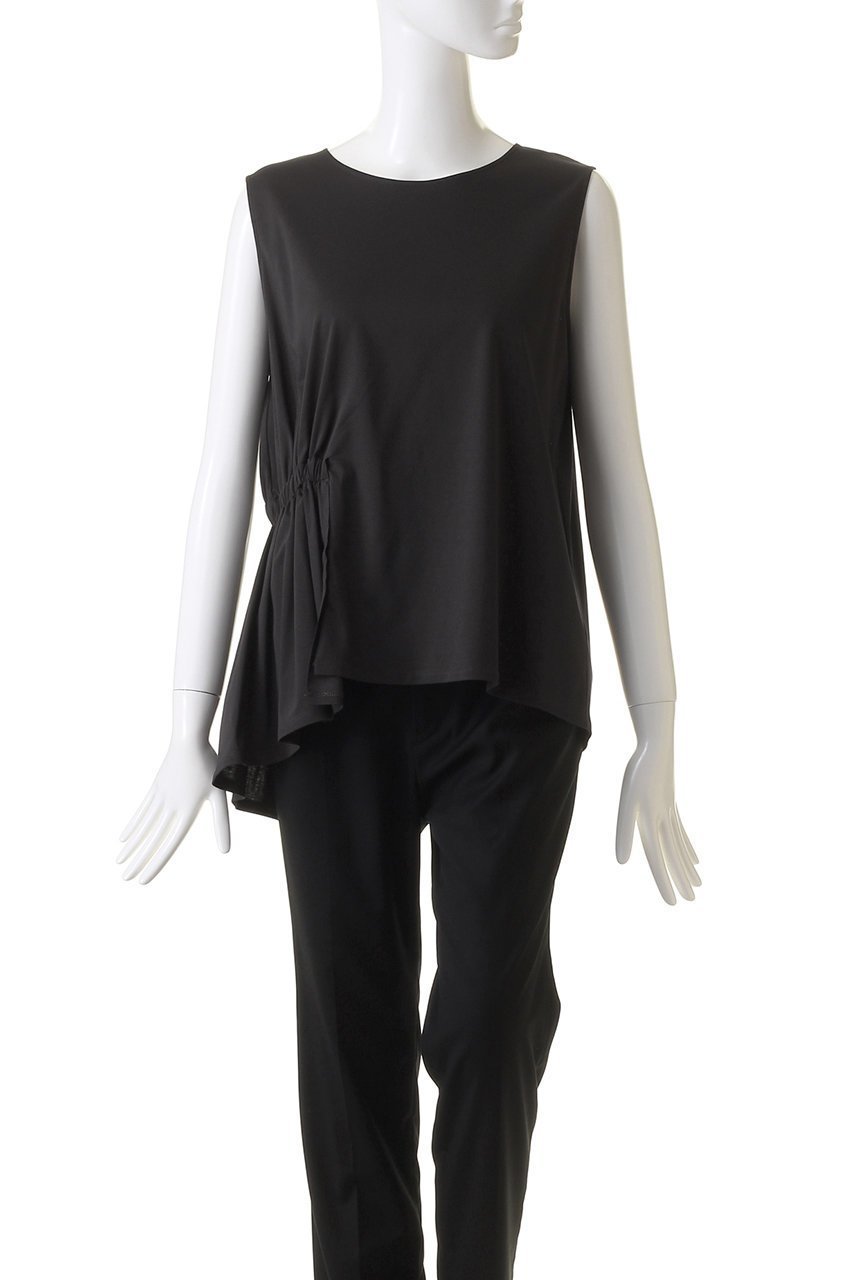 【プレインピープル/PLAIN PEOPLE】のsophiaサイドギャザーアシンメトリーカットソー 人気、トレンドファッション・服の通販 founy(ファニー) 　ファッション　Fashion　レディースファッション　Fashion for Women　トップス・カットソー　Cut & Sew Tops　キャミソール&ノースリーブ　Camisoles & Sleeveless Tops　シャツ・ブラウス・オフィスカジュアル　Elegant Blouses & Button-Ups　ロングTシャツ・Tシャツ　Longline T-Shirts & Tees　カットソー・ベーシックTシャツ　Cut-and-Sewn Tops / Stretch Tees & Basics　カットソー　Cut and Sewn Top　キャミソール　Camisole, Spaghetti Strap Top　ギャザー　Gathered, Ruffled　ショルダー　Shoulder, Shoulder Strap　シルケット　Silket, Silky Cotton　シンプル　Simple, Minimal　セットアップ　Set-Up, Coordinated Outfit　タンク　Tank Top, Sleeveless Top　ドレス　Dress, One-Piece　ペプラム　Peplum, Flared Hem　ランダム　Random, Irregular　リラックス　Relax, Relaxed Fit　other-2|ID: prp329100003923353 ipo3291000000032934358