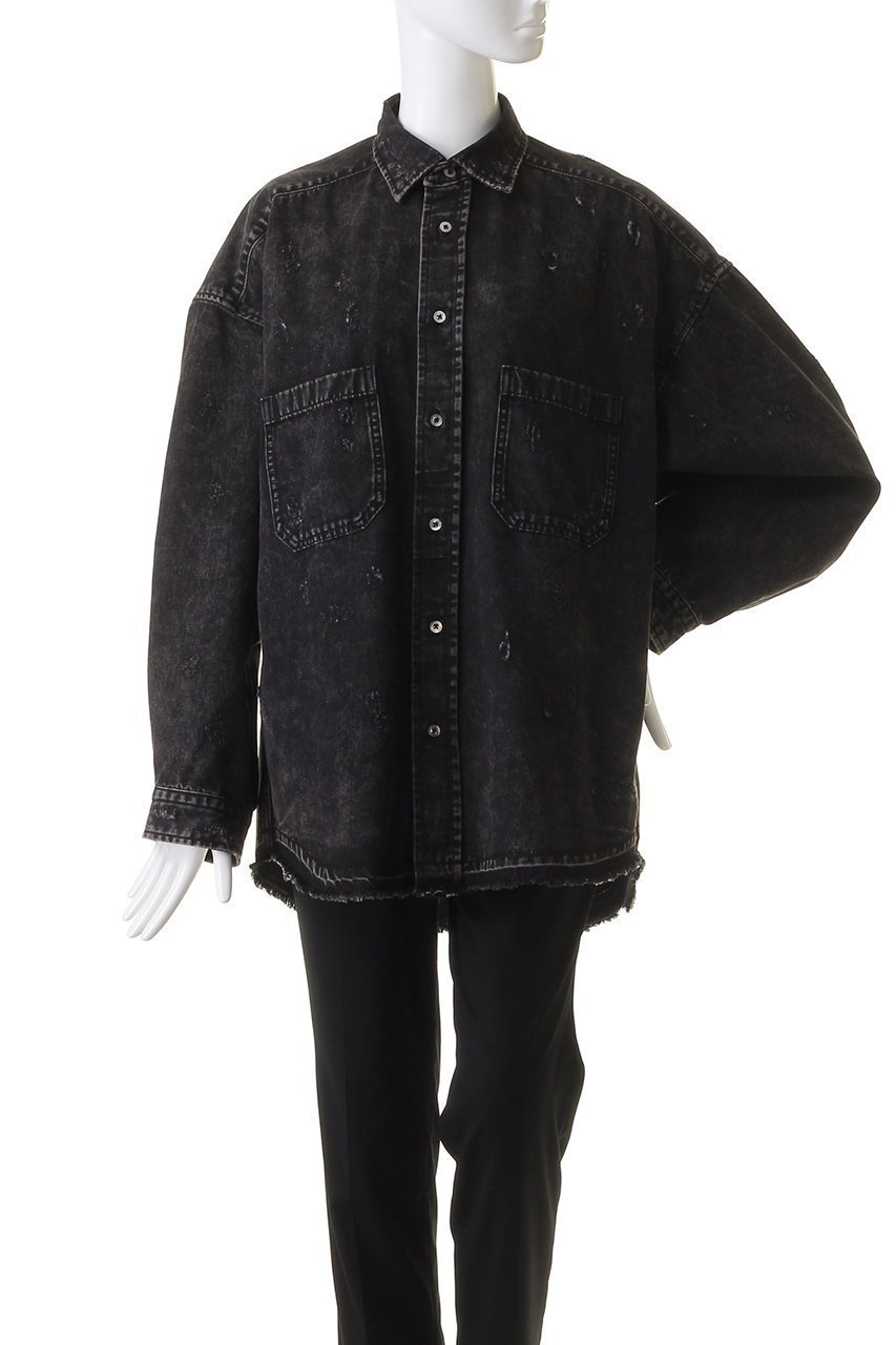 【メゾンスペシャル/MAISON SPECIAL】の【UNISEX】ケミカルデニムシャツ 人気、トレンドファッション・服の通販 founy(ファニー) 　ファッション　Fashion　レディースファッション　Fashion for Women　トップス・カットソー　Cut & Sew Tops　シャツ・ブラウス・オフィスカジュアル　Elegant Blouses & Button-Ups　ユニセックス　Unisex, Genderless　ケミカル　Chemical, Chemical Wash　スリーブ　Sleeve, Long Sleeve / Short Sleeve　デニム　Denim, Jeans Material　ランダム　Random, Irregular　ロング　Long, Long-Length　ヴィンテージ　Vintage Style　other-2|ID: prp329100003923376 ipo3291000000032912059