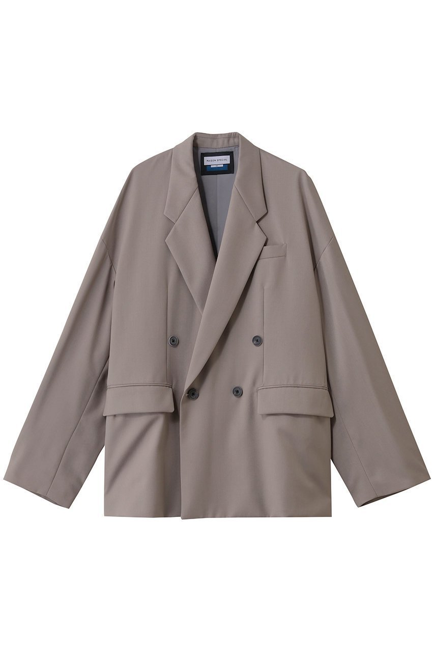【メゾンスペシャル/MAISON SPECIAL】の【UNISEX】プライムオーバーテーラードWジャケット インテリア・キッズ・メンズ・レディースファッション・服の通販 founy(ファニー) ファッション Fashion レディースファッション Fashion for Women アウター Coat / Outerwear Collection レディースジャケット・軽アウター Jackets ユニセックス Unisex, Genderless ジャケット Jacket, Outerwear スタイリッシュ Stylish, Fashionable ダブル Double, Double-Breasted ツイル Twist, Twisted Detail パターン Pattern, Design Print L.GRY(ライトグレー)|ID: prp329100003923378 ipo3291000000034337285