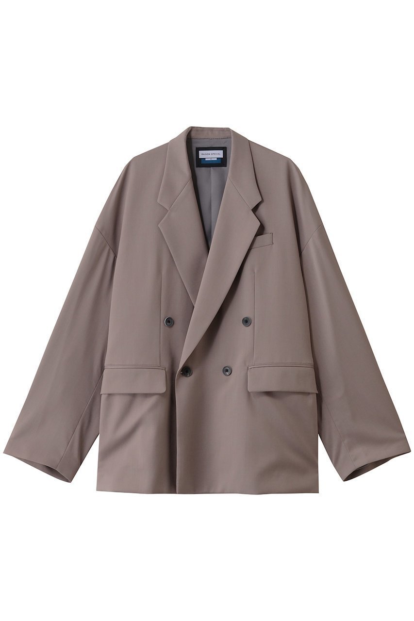 【メゾンスペシャル/MAISON SPECIAL】の【UNISEX】プライムオーバーテーラードWジャケット インテリア・キッズ・メンズ・レディースファッション・服の通販 founy(ファニー) ファッション Fashion レディースファッション Fashion for Women アウター Coat / Outerwear Collection レディースジャケット・軽アウター Jackets ユニセックス Unisex, Genderless ジャケット Jacket, Outerwear スタイリッシュ Stylish, Fashionable ダブル Double, Double-Breasted ツイル Twist, Twisted Detail パターン Pattern, Design Print G.BGE(グレーベージュ)|ID: prp329100003923378 ipo3291000000034337286
