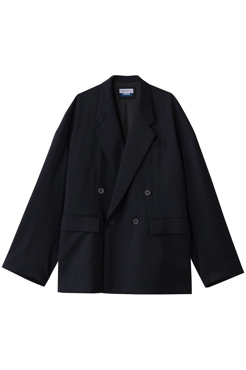 【メゾンスペシャル/MAISON SPECIAL】の【UNISEX】プライムオーバーテーラードWジャケット インテリア・キッズ・メンズ・レディースファッション・服の通販 founy(ファニー) ファッション Fashion レディースファッション Fashion for Women アウター Coat / Outerwear Collection レディースジャケット・軽アウター Jackets ユニセックス Unisex, Genderless ジャケット Jacket, Outerwear スタイリッシュ Stylish, Fashionable ダブル Double, Double-Breasted ツイル Twist, Twisted Detail パターン Pattern, Design Print NVY(ネイビー)|ID: prp329100003923378 ipo3291000000034337288