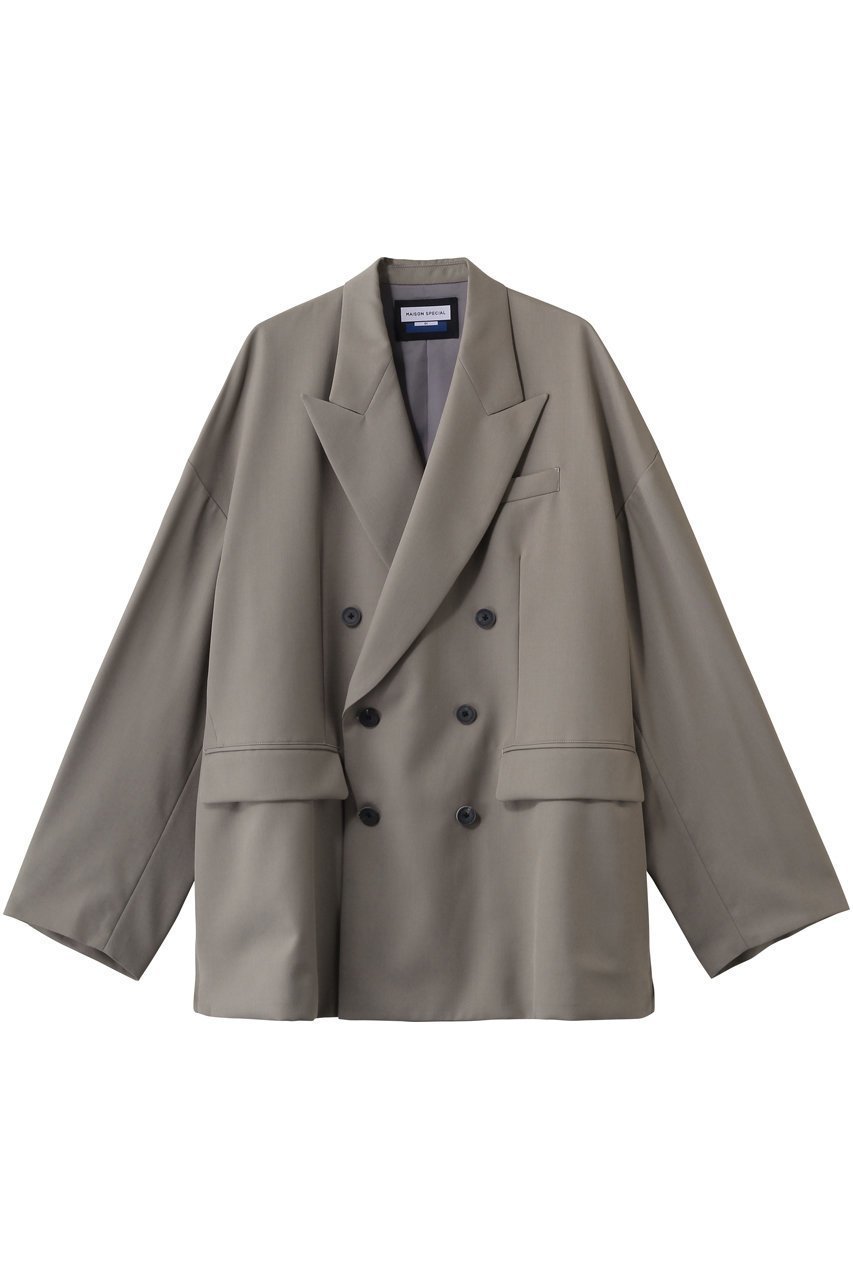【メゾンスペシャル/MAISON SPECIAL】の【UNISEX】プライムオーバーテーラードピークドラペルWジャケット インテリア・キッズ・メンズ・レディースファッション・服の通販 founy(ファニー) ファッション Fashion レディースファッション Fashion for Women アウター Coat / Outerwear Collection レディースジャケット・軽アウター Jackets ユニセックス Unisex, Genderless ジャケット Jacket, Outerwear スタイリッシュ Stylish, Fashionable ダブル Double, Double-Breasted ツイル Twist, Twisted Detail パターン Pattern, Design Print 再入荷 Restock / Back in Stock L.GRY(ライトグレー)|ID: prp329100003923379 ipo3291000000036370461