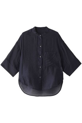 【スリー ドッツ/three dots】 シャイニーシャツ ショート人気、トレンドファッション・服の通販 founy(ファニー) ファッション Fashion レディースファッション Fashion for Women トップス・カットソー Cut & Sew Tops シャツ・ブラウス・オフィスカジュアル Elegant Blouses & Button-Ups シアー Sheer, See-Through ショート Short, Short Length スリーブ Sleeve, Long Sleeve / Short Sleeve トレンド Trend, Trending Now 半袖 Short Sleeve, Half Sleeve 夏 Summer 春 Spring S/S・春夏 SS, Spring/Summer, Warm Season |ID:prp329100003924287