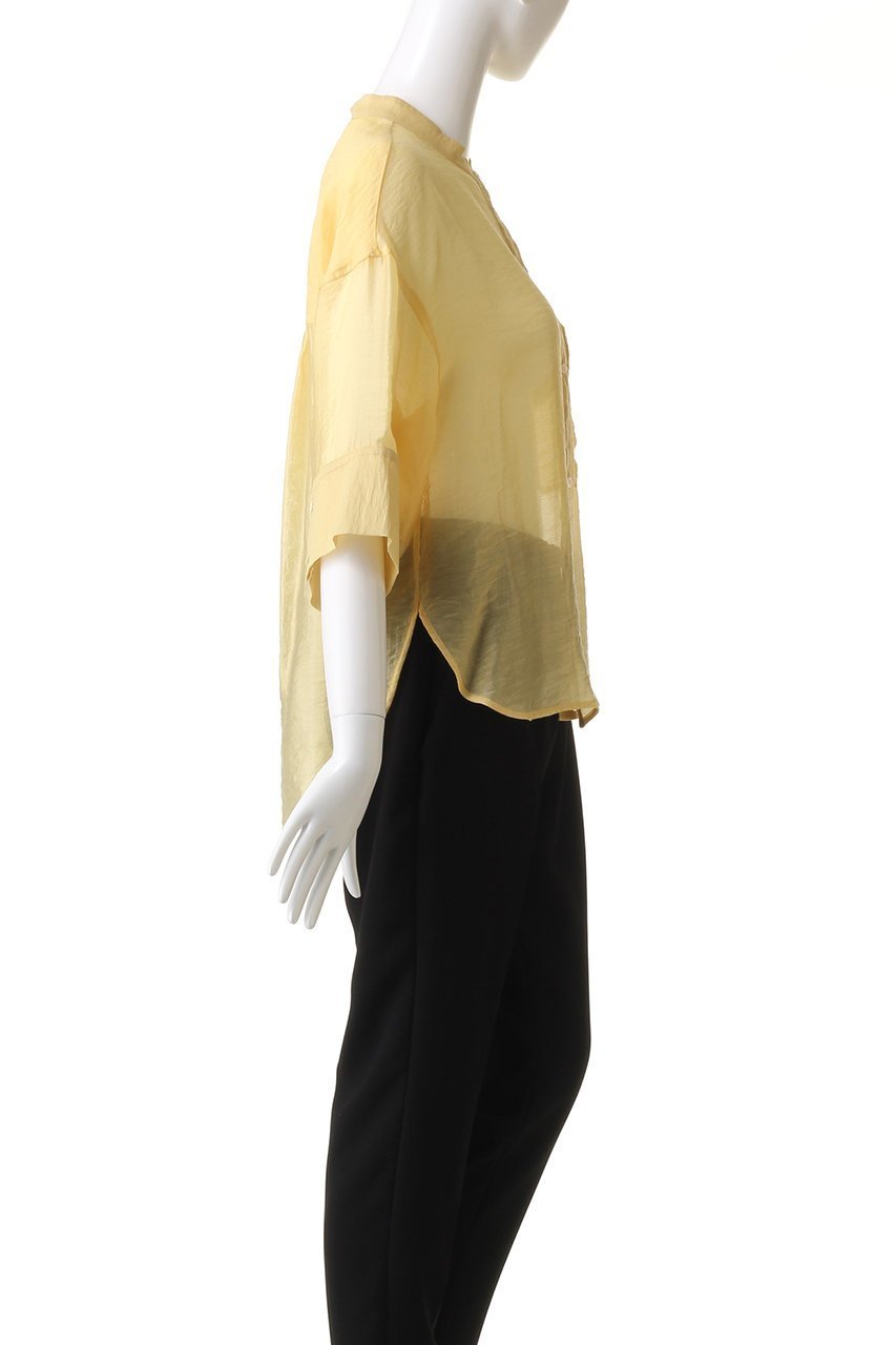 【スリー ドッツ/three dots】のシャイニーシャツ ショート 人気、トレンドファッション・服の通販 founy(ファニー) 　ファッション　Fashion　レディースファッション　Fashion for Women　トップス・カットソー　Cut & Sew Tops　シャツ・ブラウス・オフィスカジュアル　Elegant Blouses & Button-Ups　シアー　Sheer, See-Through　ショート　Short, Short Length　スリーブ　Sleeve, Long Sleeve / Short Sleeve　トレンド　Trend, Trending Now　半袖　Short Sleeve, Half Sleeve　夏　Summer　春　Spring　S/S・春夏　SS, Spring/Summer, Warm Season　other-3|ID: prp329100003924287 ipo3291000000035368547