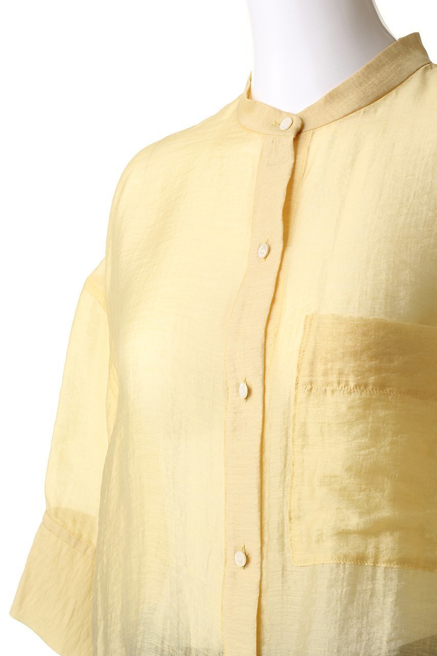 【スリー ドッツ/three dots】のシャイニーシャツ ショート 人気、トレンドファッション・服の通販 founy(ファニー) 　ファッション　Fashion　レディースファッション　Fashion for Women　トップス・カットソー　Cut & Sew Tops　シャツ・ブラウス・オフィスカジュアル　Elegant Blouses & Button-Ups　シアー　Sheer, See-Through　ショート　Short, Short Length　スリーブ　Sleeve, Long Sleeve / Short Sleeve　トレンド　Trend, Trending Now　半袖　Short Sleeve, Half Sleeve　夏　Summer　春　Spring　S/S・春夏　SS, Spring/Summer, Warm Season　other-5|ID: prp329100003924287 ipo3291000000035368551