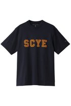 【サイ サイベーシックス/Scye SCYE BASICS】の【SCYE BASICS】ロゴ フロックド Tシャツ ネイビー|ID: prp329100003924962 ipo3291000000025915221