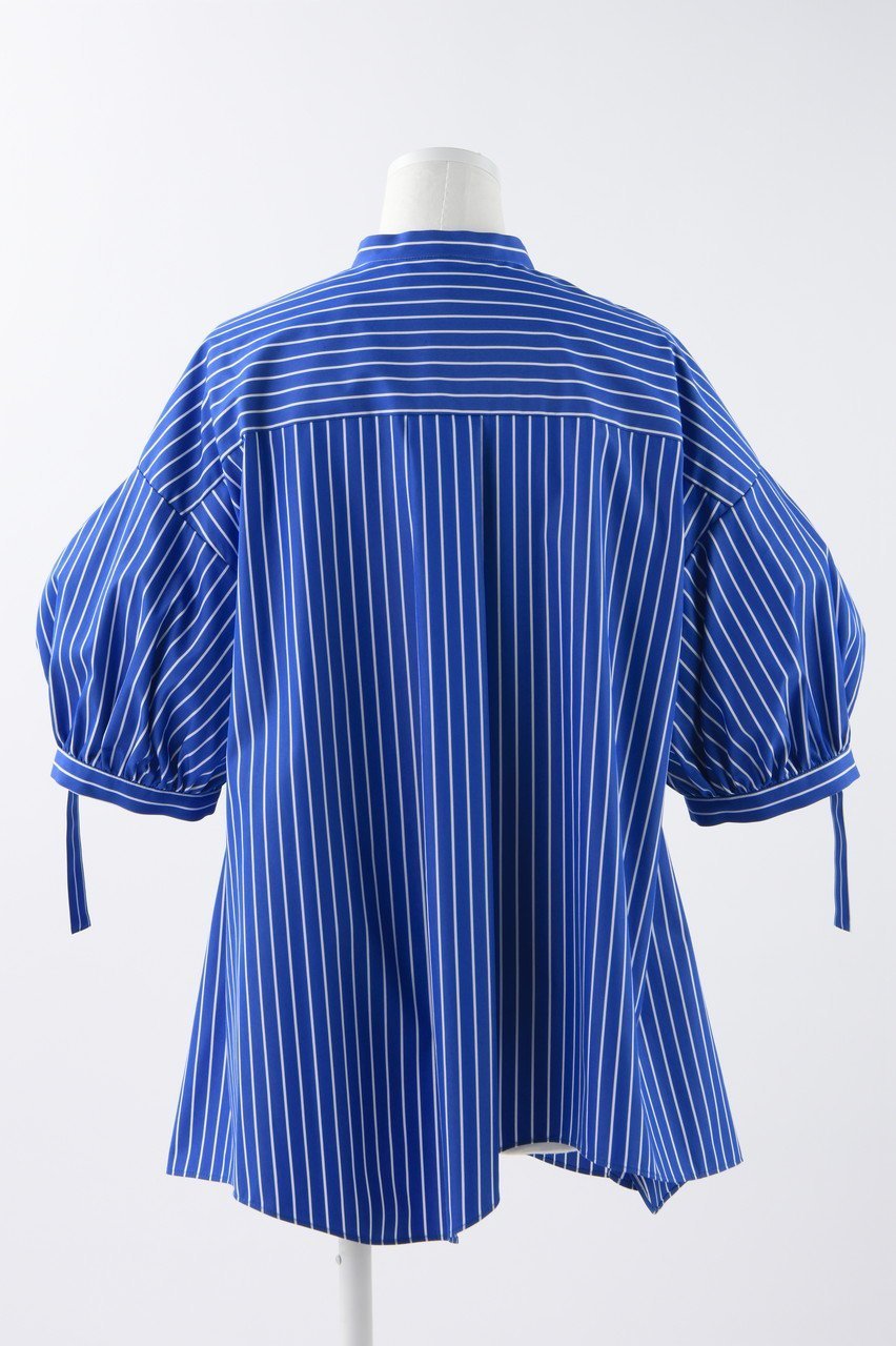 【エンフォルド/ENFOLD】のC/PEストライプ Wave hem SH/シャツ 人気、トレンドファッション・服の通販 founy(ファニー) 　ファッション　Fashion　レディースファッション　Ladies' Fashion Online　トップス・カットソー　Tops/Tshirt　シャツ/ブラウス　Shirts/Blouses　アシンメトリー　Asymmetry　カッティング　Cutting　ショート　Short　ストライプ　Stripe　スリーブ　Sleeve　ダブル　Double　ポケット　Pocket　other-3|ID: prp329100003925743 ipo3291000000031461331