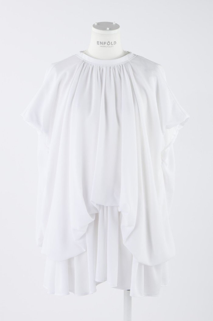 【エンフォルド/ENFOLD】のPEライトジョーゼット wave シャーリング BL/ブラウス インテリア・キッズ・メンズ・レディースファッション・服の通販 founy(ファニー) https://founy.com/ ファッション Fashion レディースファッション Fashion for Women トップス・カットソー Cut & Sew Tops シャツ・ブラウス・オフィスカジュアル Elegant Blouses & Button-Ups アシンメトリー Asymmetrical Style ギャザー Gathered, Ruffled シャーリング Shirring, Ruched ショート Short, Short Length ジョーゼット Georgette, Semi-Sheer Fabric ストレッチ Stretch, Stretchy Fabric スリーブ Sleeve, Long Sleeve / Short Sleeve ドレープ Drape, Draping Fabric パウダー Powder, Soft Tone エレガント 上品 Elegant |ID: prp329100003925752 ipo3291000000036401447