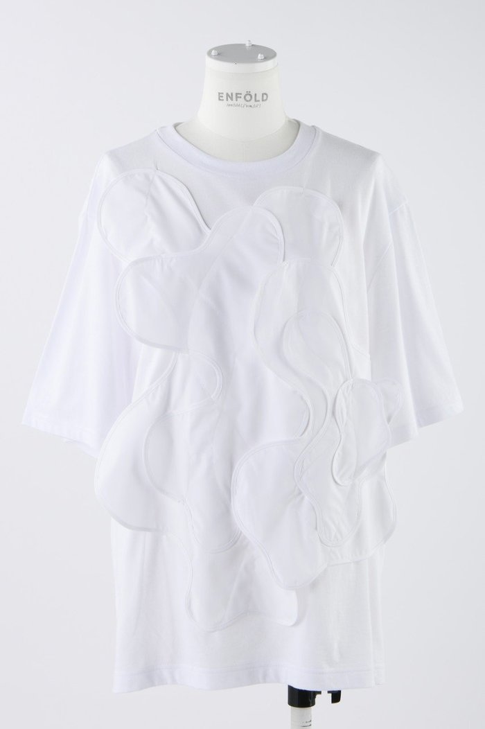 【エンフォルド/ENFOLD】のソフト天竺 デコラWave T/SH Tシャツ インテリア・キッズ・メンズ・レディースファッション・服の通販 founy(ファニー) https://founy.com/ ファッション Fashion レディースファッション Fashion for Women トップス・カットソー Cut & Sew Tops シャツ・ブラウス・オフィスカジュアル Elegant Blouses & Button-Ups ロングTシャツ・Tシャツ Longline T-Shirts & Tees カットソー・ベーシックTシャツ Cut-and-Sewn Tops / Stretch Tees & Basics ショート Short, Short Length スリーブ Sleeve, Long Sleeve / Short Sleeve 夏 Summer |ID: prp329100003925763 ipo3291000000035735941