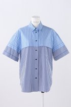 【エンフォルド/ENFOLD】のミックスストライプ レイヤードMEN Sライク SH/シャツ 人気、トレンドファッション・服の通販 founy(ファニー) ファッション Fashion レディースファッション Fashion for Women トップス・カットソー Cut & Sew Tops シャツ・ブラウス・オフィスカジュアル Elegant Blouses & Button-Ups ショート Short, Short Length ストライプ Stripe, Striped Pattern スリット Slit, Slit Detail スリーブ Sleeve, Long Sleeve / Short Sleeve マニッシュ Mannish, Boyish ミックス Mix, Mixed Style ロールアップ Roll-Up, Cuffed Hem 夏 Summer thumbnail ライトブルー|ID: prp329100003925769 ipo3291000000036877907