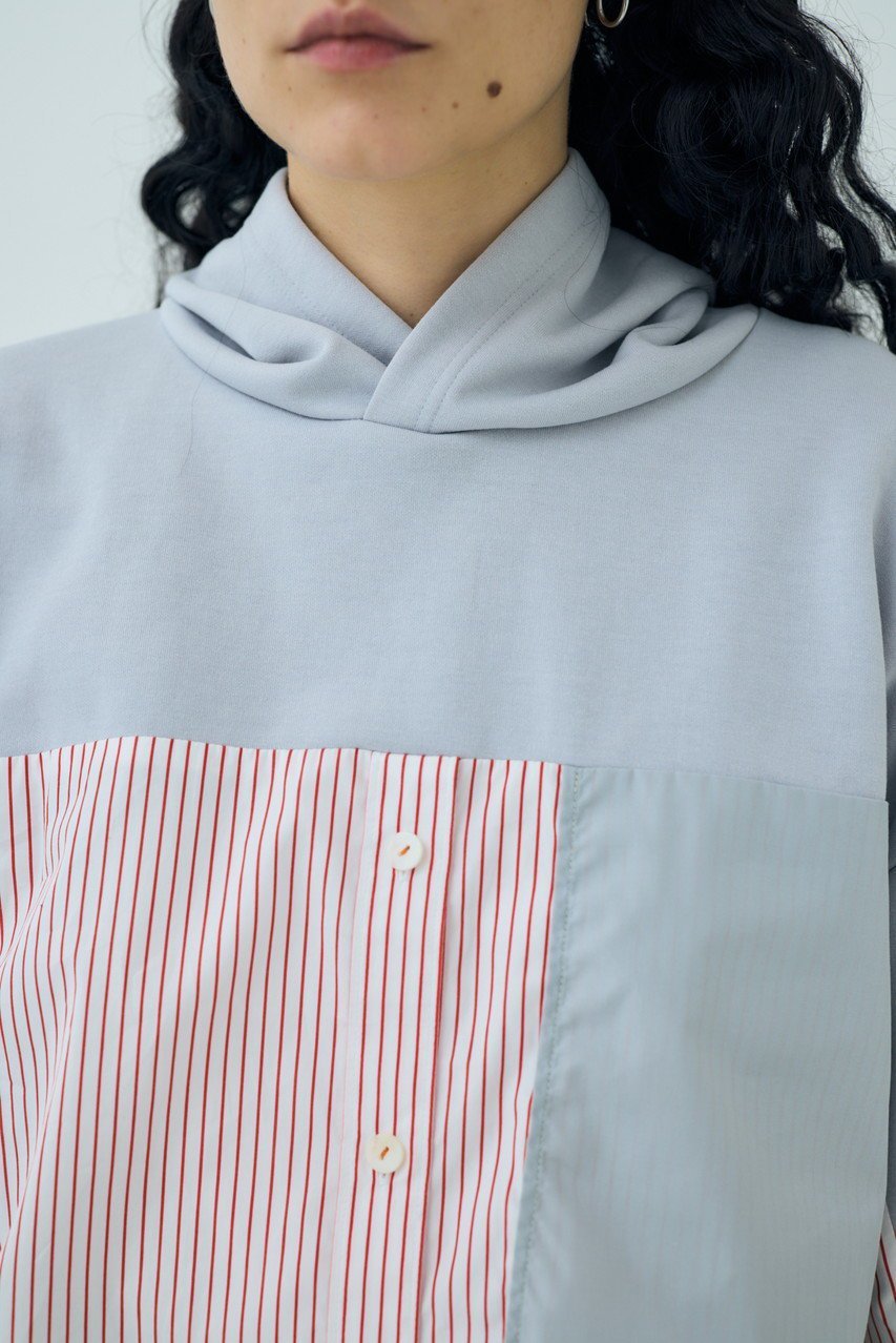 【ナゴンスタンス/nagonstans】のライトダンボール フードSH P.O/プルオーバー 人気、トレンドファッション・服の通販 founy(ファニー) 　ファッション　Fashion　レディースファッション　Fashion for Women　トップス・カットソー　Cut & Sew Tops　シャツ・ブラウス・オフィスカジュアル　Elegant Blouses & Button-Ups　ロングTシャツ・Tシャツ　Longline T-Shirts & Tees　カジュアルプルオーバー・ニットトップス　Pullovers & Knit Tops / Casual Pullovers　カットソー・ベーシックTシャツ　Cut-and-Sewn Tops / Stretch Tees & Basics　おすすめ　Recommended / Our Picks　コンパクト　Compact, Small Size　ショート　Short, Short Length　スリーブ　Sleeve, Long Sleeve / Short Sleeve　ドッキング　Docking, Mixed Material　パーカー　Hoodie, Parka　other-6|ID: prp329100003925778 ipo3291000000035935527