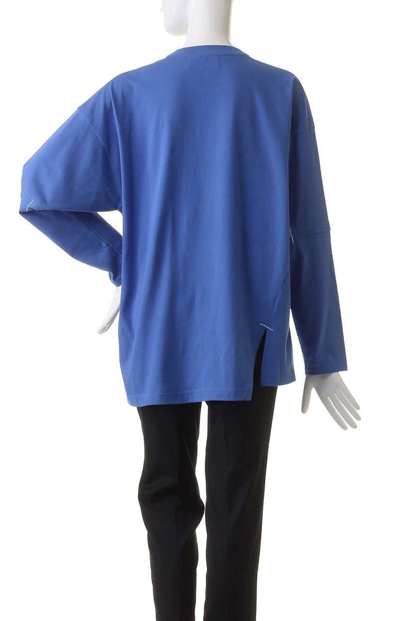 【ナゴンスタンス/nagonstans】のソフト天竺 2wayスリーブロンT/ロングTシャツ 人気、トレンドファッション・服の通販 founy(ファニー) 　ファッション　Fashion　レディースファッション　WOMEN　トップス・カットソー　Tops/Tshirt　シャツ/ブラウス　Shirts/Blouses　ロング / Tシャツ　T-Shirts　カットソー　Cut and Sewn　スリット　Slit　スリーブ　Sleeve　ドッキング　Docking　ロング　Long　半袖　Short Sleeve　洗える　Washable　長袖　Long Sleeve　other-4|ID: prp329100003925780 ipo3291000000031461545