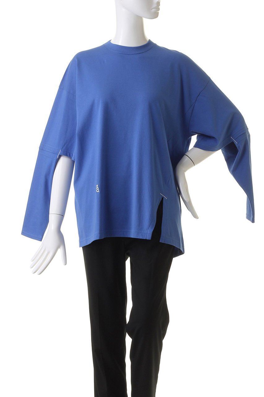 【ナゴンスタンス/nagonstans】のソフト天竺 2wayスリーブロンT/ロングTシャツ 人気、トレンドファッション・服の通販 founy(ファニー) 　ファッション　Fashion　レディースファッション　WOMEN　トップス・カットソー　Tops/Tshirt　シャツ/ブラウス　Shirts/Blouses　ロング / Tシャツ　T-Shirts　カットソー　Cut and Sewn　スリット　Slit　スリーブ　Sleeve　ドッキング　Docking　ロング　Long　半袖　Short Sleeve　洗える　Washable　長袖　Long Sleeve　other-6|ID: prp329100003925780 ipo3291000000031461550