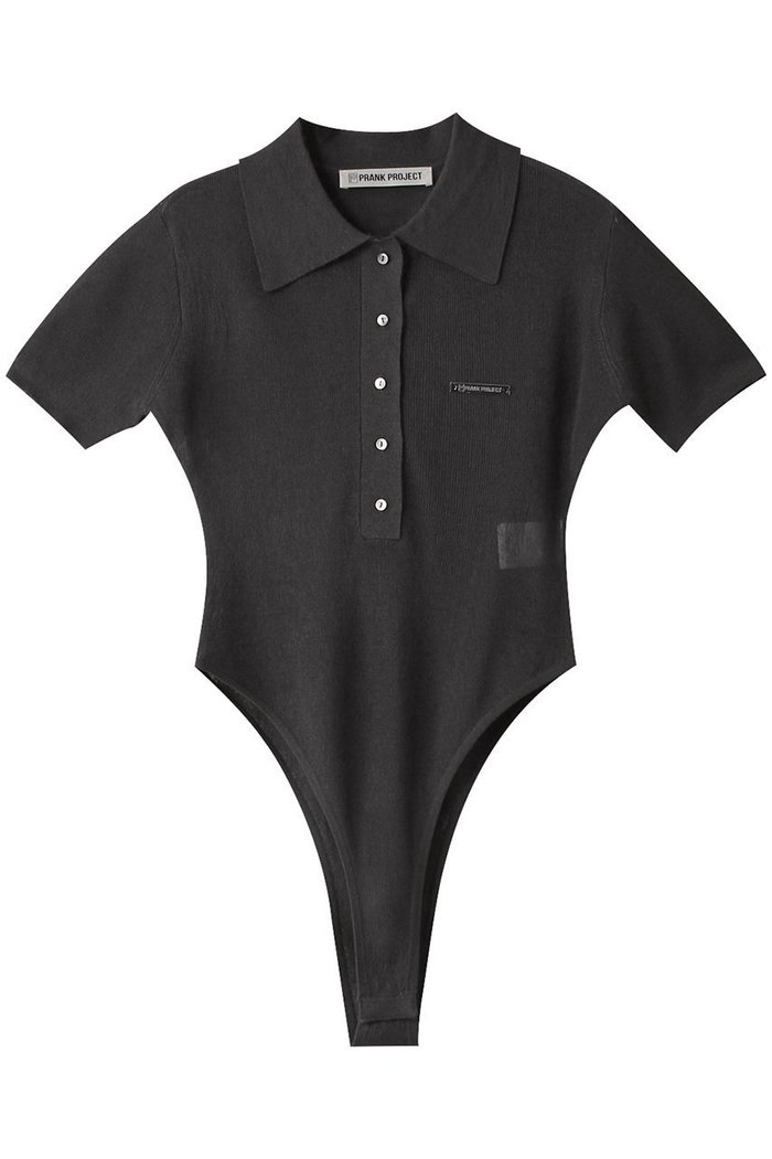 【プランク プロジェクト/PRANK PROJECT】のポロニットボディスーツ / Polo Knit Bodysuit インテリア・キッズ・メンズ・レディースファッション・服の通販 founy(ファニー) https://founy.com/ ファッション Fashion レディースファッション Fashion for Women トップス・カットソー Cut & Sew Tops ニット Knit Tops & Sweaters シャツ・ブラウス・オフィスカジュアル Elegant Blouses & Button-Ups ロングTシャツ・Tシャツ Longline T-Shirts & Tees カットソー・ベーシックTシャツ Cut-and-Sewn Tops / Stretch Tees & Basics ショート Short, Short Length スリーブ Sleeve, Long Sleeve / Short Sleeve スーツ Suit, Formalwear トレンド Trend, Trending Now ポロシャツ Polo Shirt, Collared Tee 夏 Summer |ID: prp329100003925789 ipo3291000000032929279