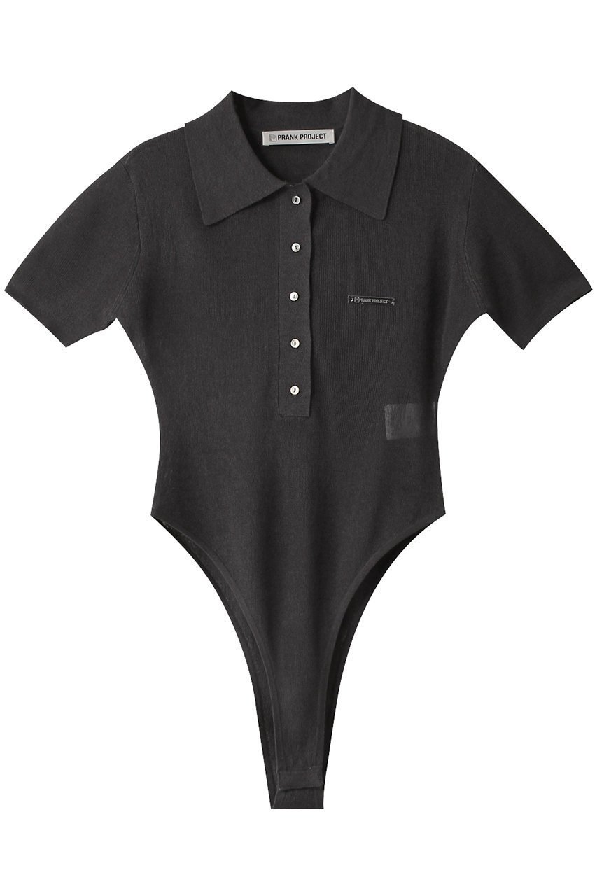 【プランク プロジェクト/PRANK PROJECT】のポロニットボディスーツ / Polo Knit Bodysuit 人気、トレンドファッション・服の通販 founy(ファニー) 　ファッション　Fashion　レディースファッション　Fashion for Women　トップス・カットソー　Cut & Sew Tops　ニット　Knit Tops & Sweaters　シャツ・ブラウス・オフィスカジュアル　Elegant Blouses & Button-Ups　ロングTシャツ・Tシャツ　Longline T-Shirts & Tees　カットソー・ベーシックTシャツ　Cut-and-Sewn Tops / Stretch Tees & Basics　ショート　Short, Short Length　スリーブ　Sleeve, Long Sleeve / Short Sleeve　スーツ　Suit, Formalwear　トレンド　Trend, Trending Now　ポロシャツ　Polo Shirt, Collared Tee　夏　Summer　 other-1|ID: prp329100003925789 ipo3291000000032929279