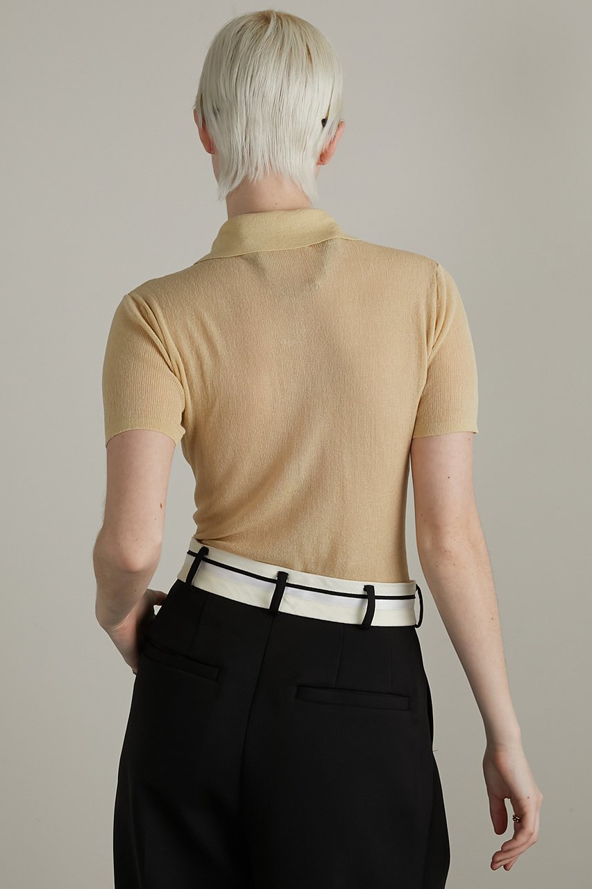 【プランク プロジェクト/PRANK PROJECT】のポロニットボディスーツ / Polo Knit Bodysuit 人気、トレンドファッション・服の通販 founy(ファニー) 　ファッション　Fashion　レディースファッション　Fashion for Women　トップス・カットソー　Cut & Sew Tops　ニット　Knit Tops & Sweaters　シャツ・ブラウス・オフィスカジュアル　Elegant Blouses & Button-Ups　ロングTシャツ・Tシャツ　Longline T-Shirts & Tees　カットソー・ベーシックTシャツ　Cut-and-Sewn Tops / Stretch Tees & Basics　ショート　Short, Short Length　スリーブ　Sleeve, Long Sleeve / Short Sleeve　スーツ　Suit, Formalwear　トレンド　Trend, Trending Now　ポロシャツ　Polo Shirt, Collared Tee　夏　Summer　other-8|ID: prp329100003925789 ipo3291000000032929366