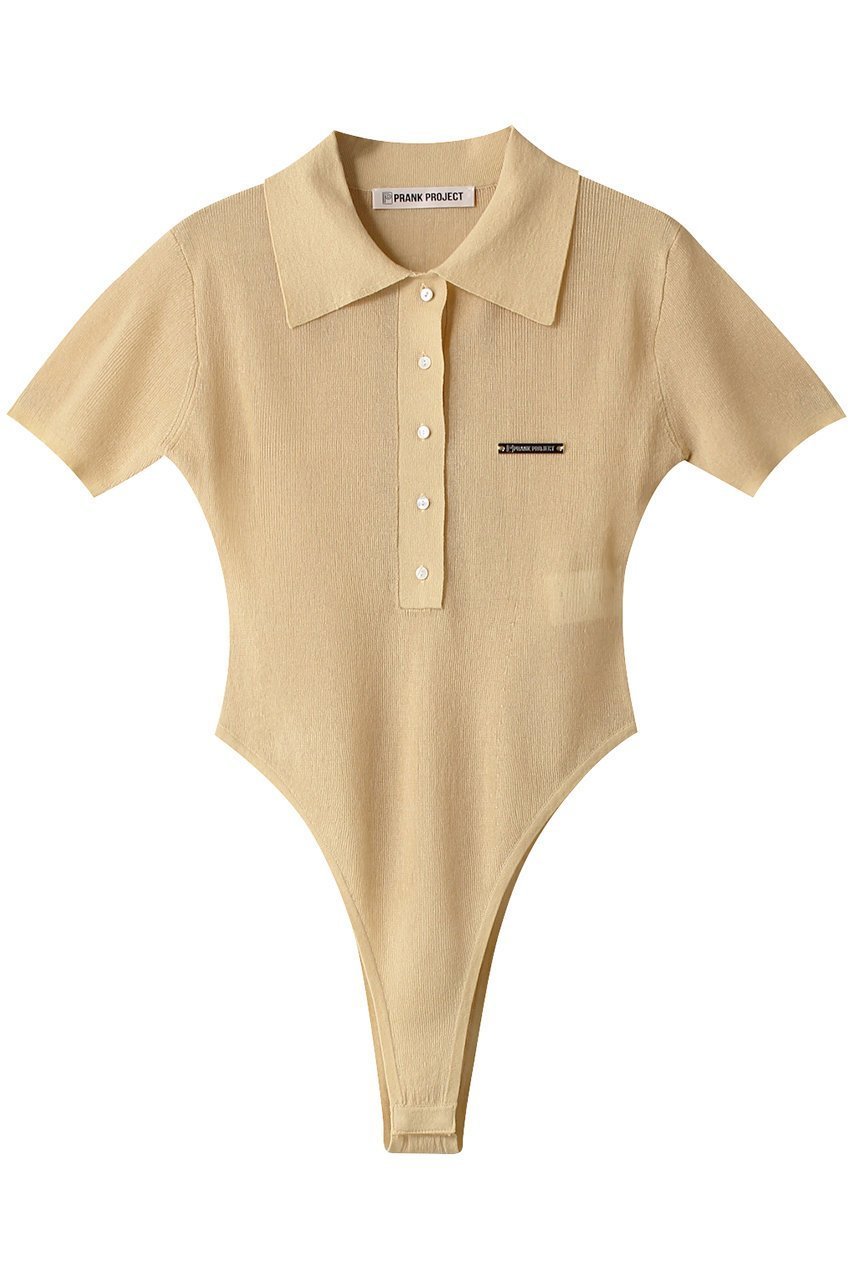 【プランク プロジェクト/PRANK PROJECT】のポロニットボディスーツ / Polo Knit Bodysuit インテリア・キッズ・メンズ・レディースファッション・服の通販 founy(ファニー) ファッション Fashion レディースファッション Fashion for Women トップス・カットソー Cut & Sew Tops ニット Knit Tops & Sweaters シャツ・ブラウス・オフィスカジュアル Elegant Blouses & Button-Ups ロングTシャツ・Tシャツ Longline T-Shirts & Tees カットソー・ベーシックTシャツ Cut-and-Sewn Tops / Stretch Tees & Basics ショート Short, Short Length スリーブ Sleeve, Long Sleeve / Short Sleeve スーツ Suit, Formalwear トレンド Trend, Trending Now ポロシャツ Polo Shirt, Collared Tee 夏 Summer YEL(イエロー)|ID: prp329100003925789 ipo3291000000034421486