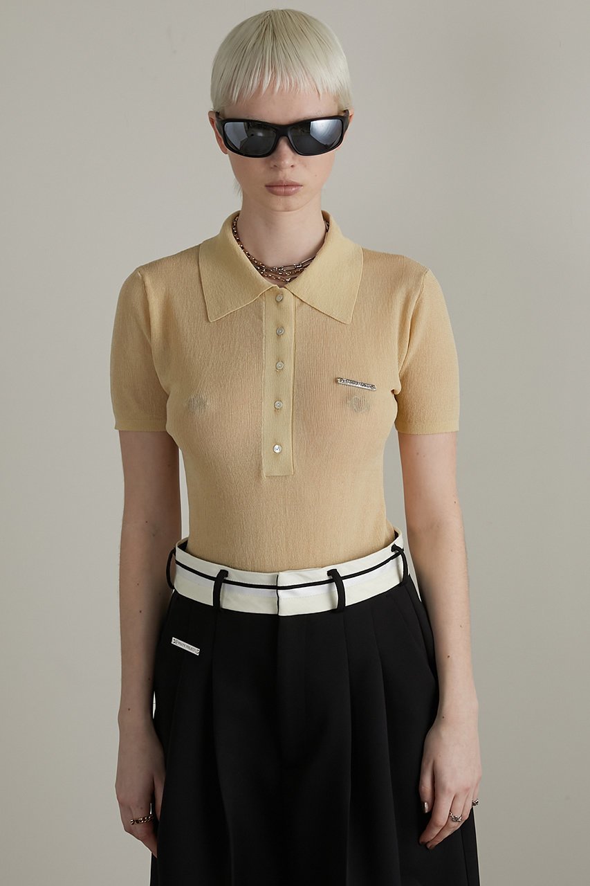 【プランク プロジェクト/PRANK PROJECT】のポロニットボディスーツ / Polo Knit Bodysuit 人気、トレンドファッション・服の通販 founy(ファニー) ファッション Fashion レディースファッション Fashion for Women トップス・カットソー Cut & Sew Tops ニット Knit Tops & Sweaters シャツ・ブラウス・オフィスカジュアル Elegant Blouses & Button-Ups ロングTシャツ・Tシャツ Longline T-Shirts & Tees カットソー・ベーシックTシャツ Cut-and-Sewn Tops / Stretch Tees & Basics ショート Short, Short Length スリーブ Sleeve, Long Sleeve / Short Sleeve スーツ Suit, Formalwear トレンド Trend, Trending Now ポロシャツ Polo Shirt, Collared Tee 夏 Summer other-6|ID: prp329100003925789 ipo3291000000034421491