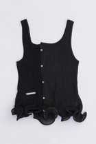 【プランク プロジェクト/PRANK PROJECT】のウェーブヘムニットタンク / Wave Hem Knit Tank Top BLK(ブラック)|ID: prp329100003925790 ipo3291000000036985276