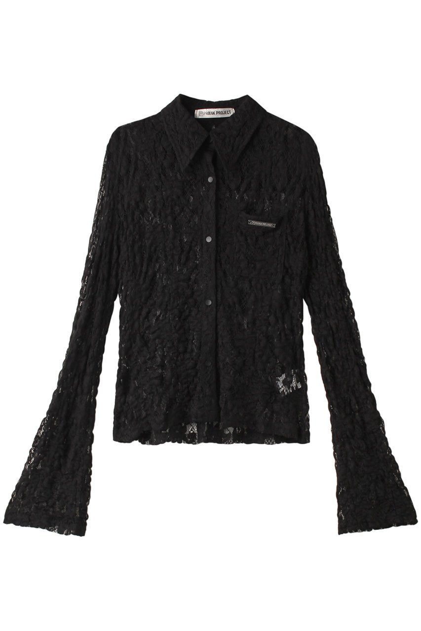 【プランク プロジェクト/PRANK PROJECT】のレースシャツ / Lace Shirt インテリア・キッズ・メンズ・レディースファッション・服の通販 founy(ファニー) 　ファッション　Fashion　レディースファッション　Fashion for Women　トップス・カットソー　Cut & Sew Tops　シャツ・ブラウス・オフィスカジュアル　Elegant Blouses & Button-Ups　サマー　Summer, Summer Style　シアー　Sheer, See-Through　スリーブ　Sleeve, Long Sleeve / Short Sleeve　フィット　Fit, Slim Fit　フラワー　Flower, Floral　レース　Lace, Lace Fabric　ロング　Long, Long-Length　BLK(ブラック)|ID: prp329100003925793 ipo3291000000032910979