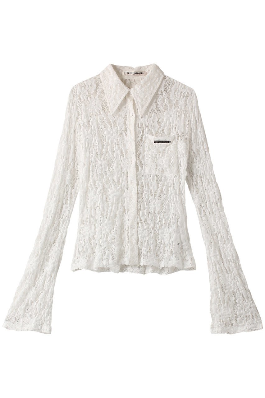 【プランク プロジェクト/PRANK PROJECT】のレースシャツ / Lace Shirt インテリア・キッズ・メンズ・レディースファッション・服の通販 founy(ファニー) 　ファッション　Fashion　レディースファッション　Fashion for Women　トップス・カットソー　Cut & Sew Tops　シャツ・ブラウス・オフィスカジュアル　Elegant Blouses & Button-Ups　サマー　Summer, Summer Style　シアー　Sheer, See-Through　スリーブ　Sleeve, Long Sleeve / Short Sleeve　フィット　Fit, Slim Fit　フラワー　Flower, Floral　レース　Lace, Lace Fabric　ロング　Long, Long-Length　WHT(ホワイト)|ID: prp329100003925793 ipo3291000000032910982