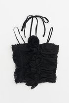 【プランク プロジェクト/PRANK PROJECT】のメッシュレースローズチューブトップ / Mesh Lace Rose Tube Top BLK(ブラック)|ID: prp329100003925794 ipo3291000000036985973